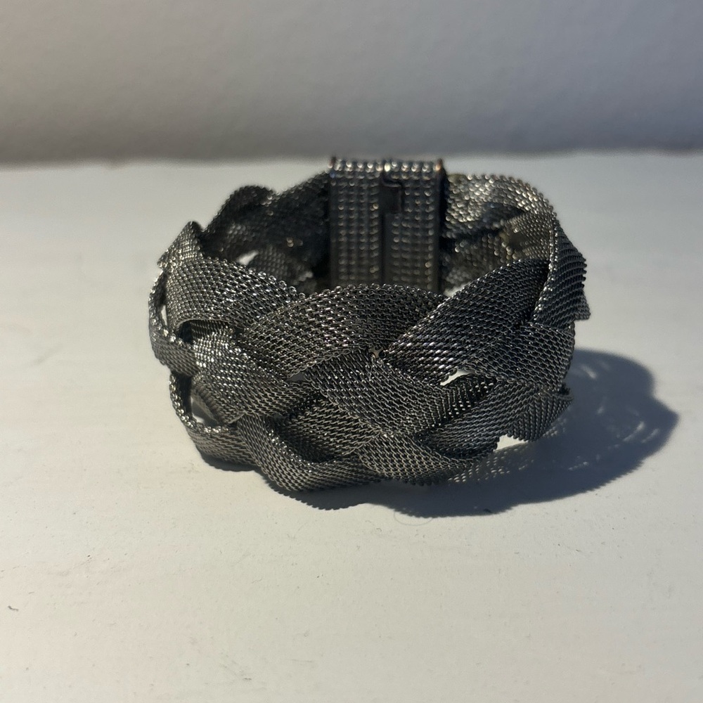 Silver Braided Mesh Bracelet